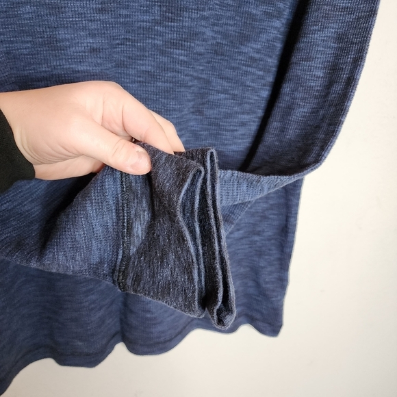 Rock and Republic XL Tall Navy Blue Long Sleeve Henley Shirt - Picture 5 of 15